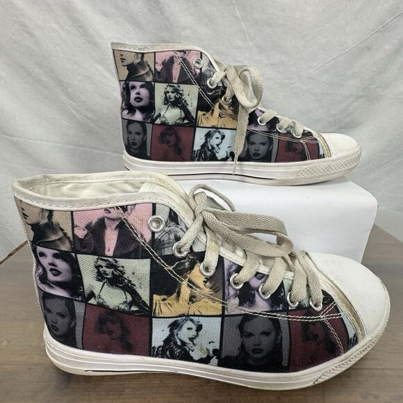 Taylor Swift Eras Collage Sneakers, Swiftie, Tay Tay, - Picture 1 of 11